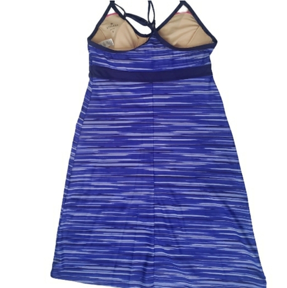 ⭐ Athleta Striped Racerback Athletic Dress | Women’s Small | Built-In Bra - Picture 6 of 12